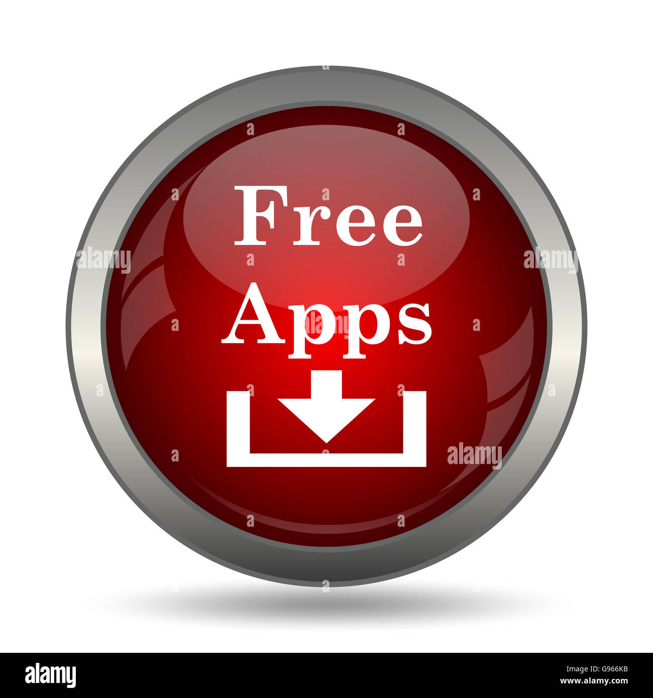 Free apps icon. Internet button on white background Stock Photo - Alamy