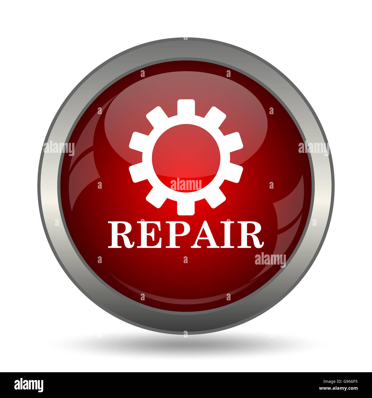 Repair icon. Internet button on white background Stock Photo - Alamy
