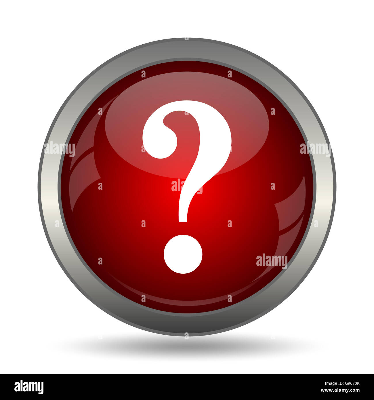 Question mark icon. Internet button on white background Stock Photo - Alamy