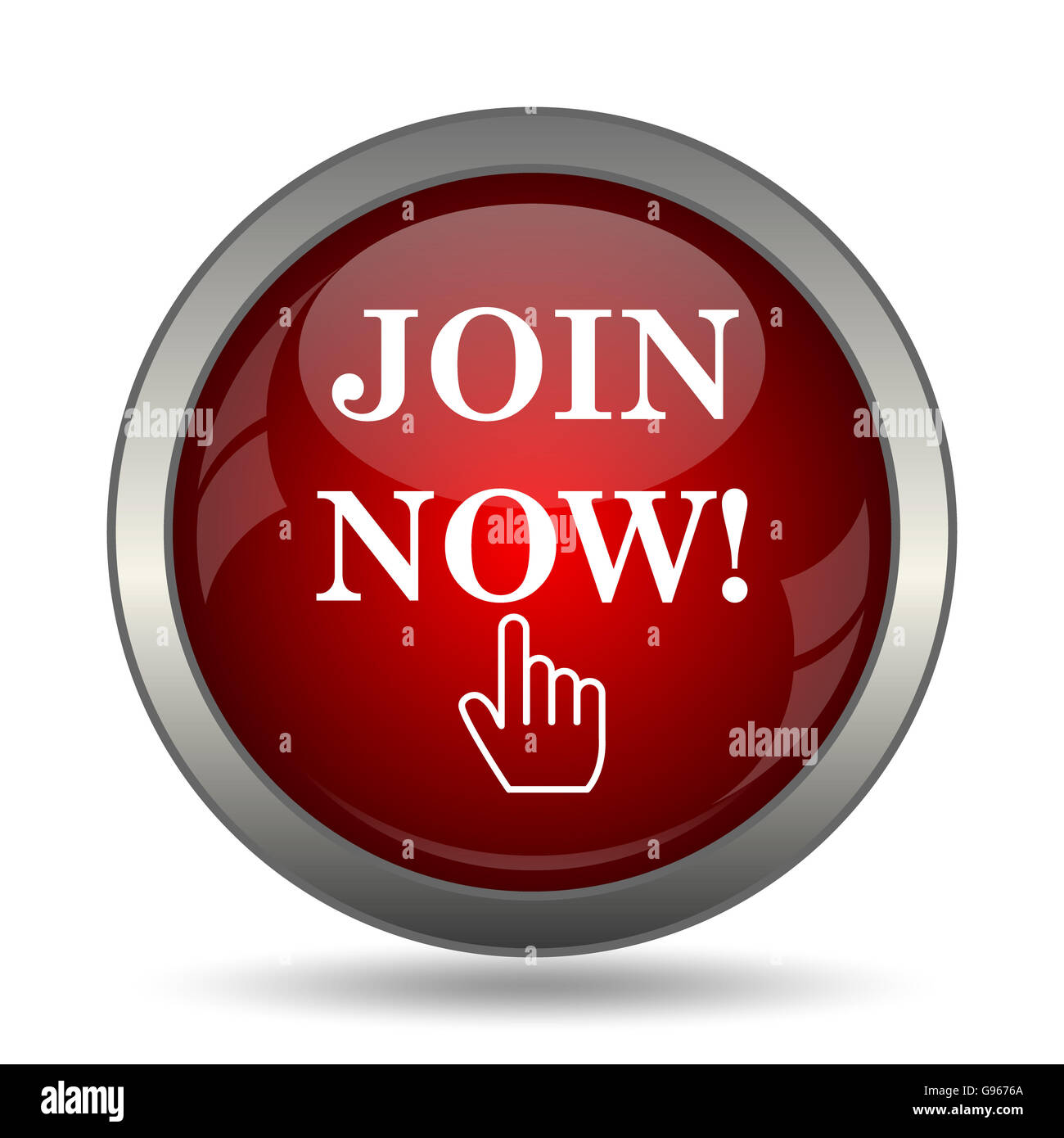 Join now icon. Internet button on white background Stock Photo - Alamy