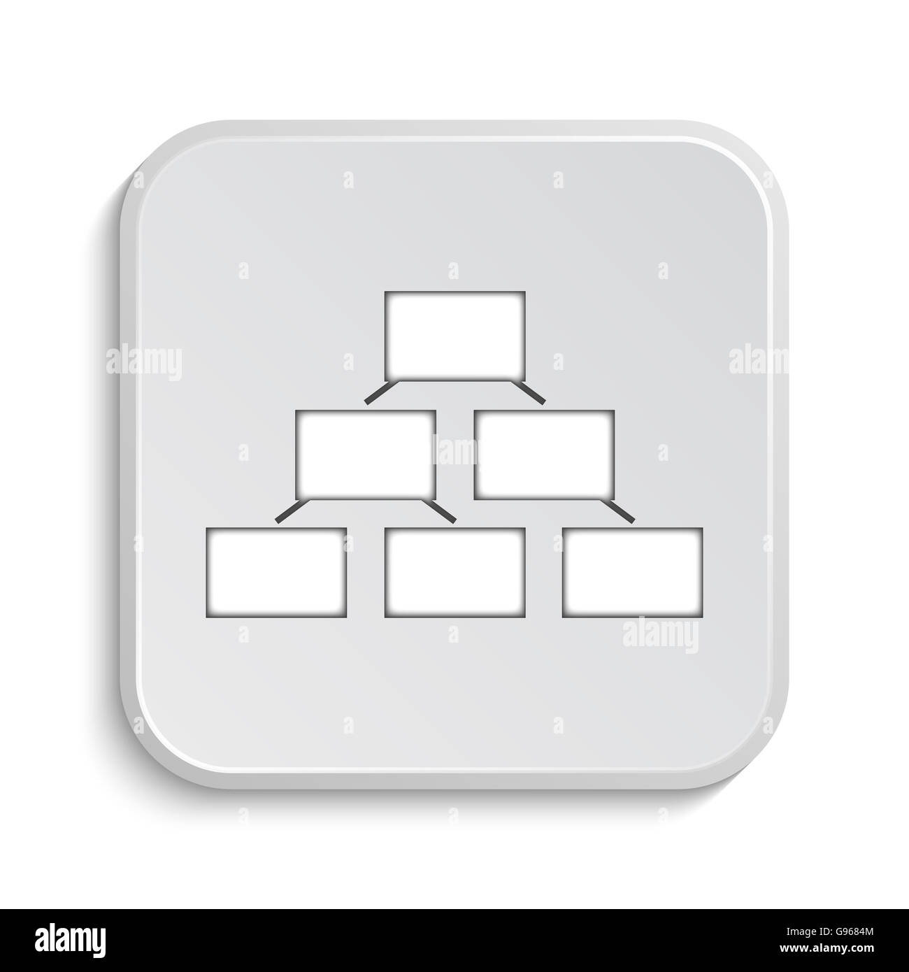 Organizational chart icon. Internet button on white background Stock ...