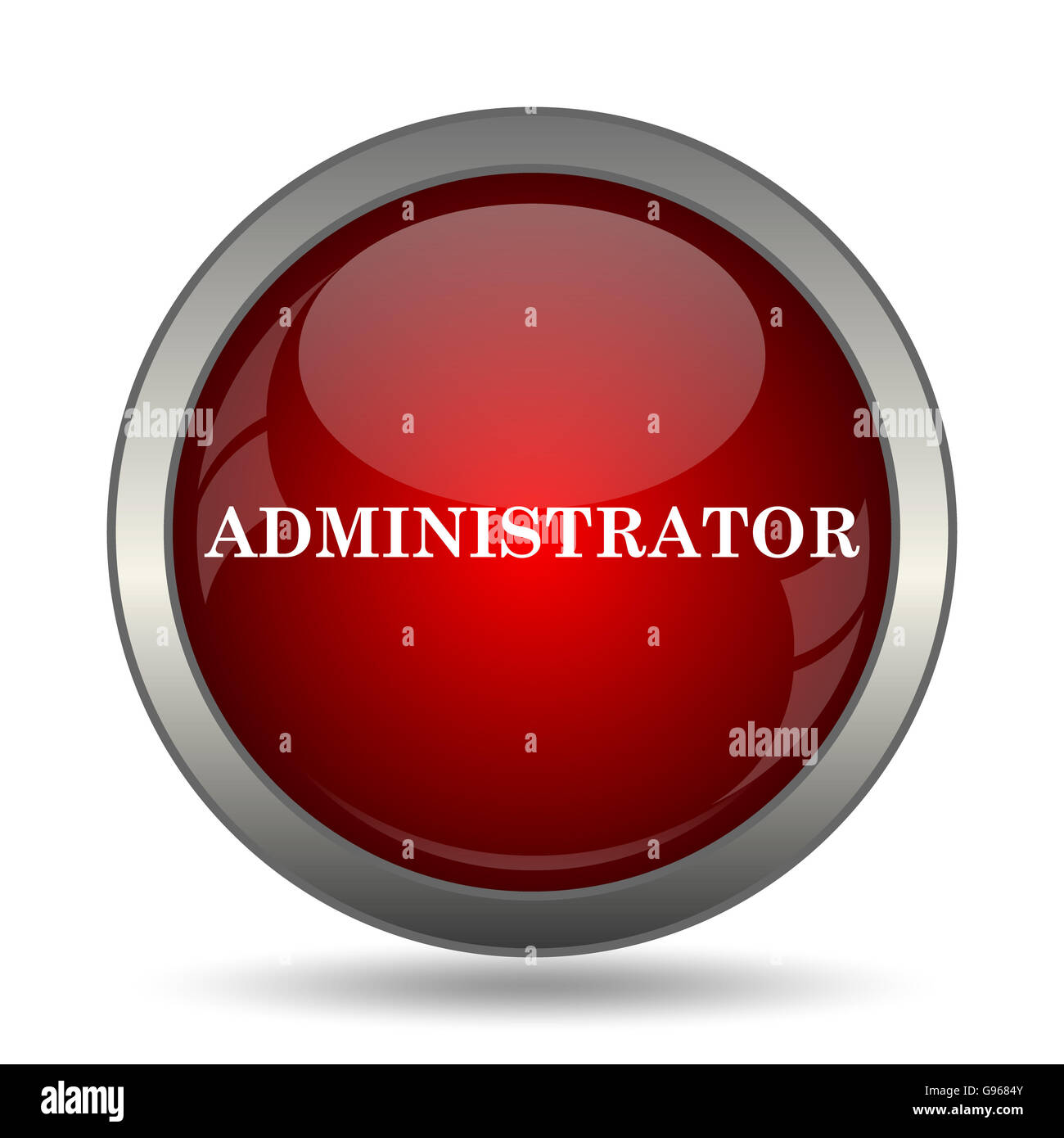 Administrator icon. Internet button on white background Stock Photo - Alamy