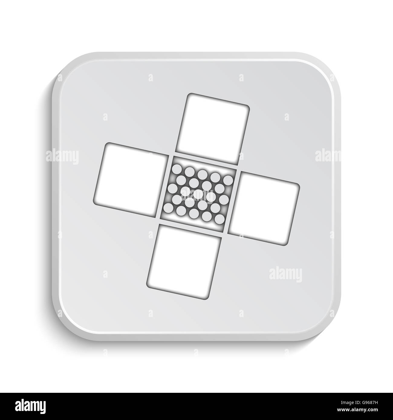 Medical patch icon. Internet button on white background Stock Photo - Alamy