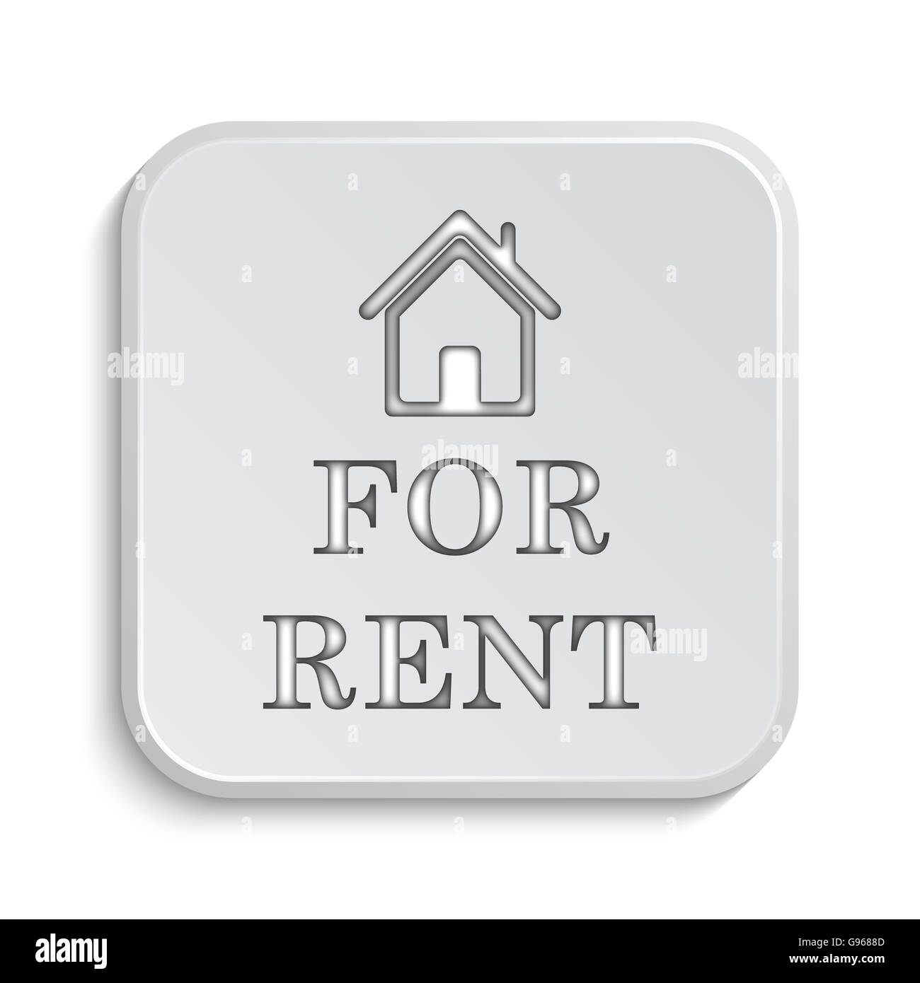 For rent icon. Internet button on white background Stock Photo - Alamy