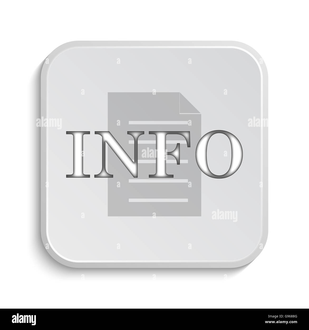 Info icon. Internet button on white background Stock Photo - Alamy