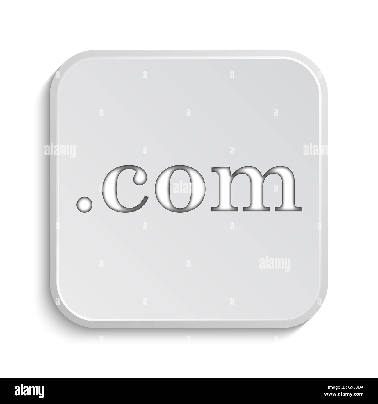 .com icon. Internet button on white background Stock Photo - Alamy