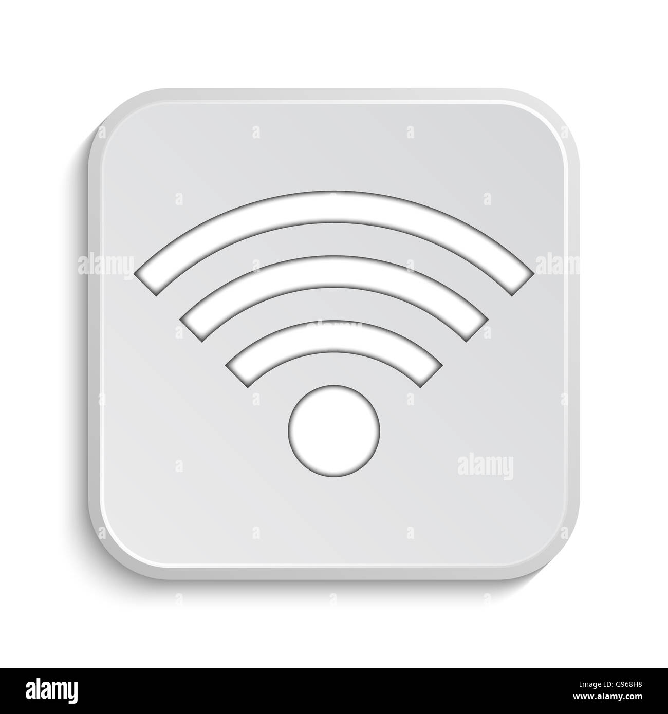 Wireless sign icon. Internet button on white background Stock Photo - Alamy