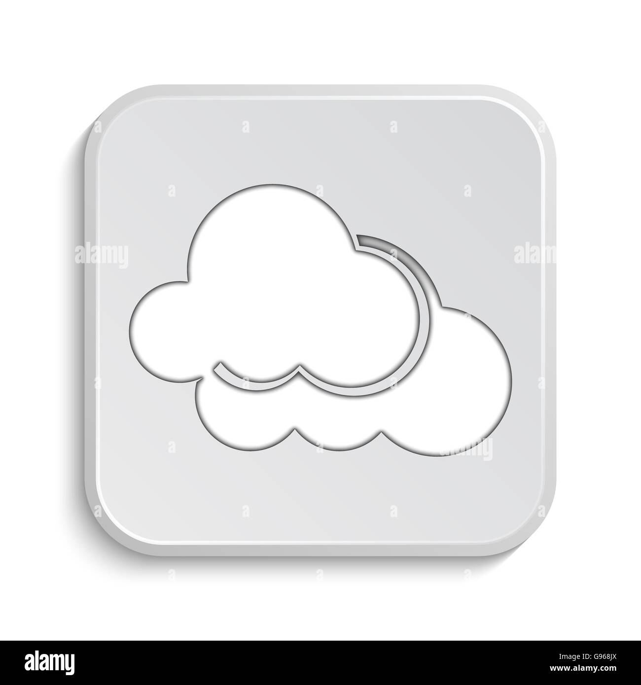 Clouds icon. Internet button on white background Stock Photo - Alamy