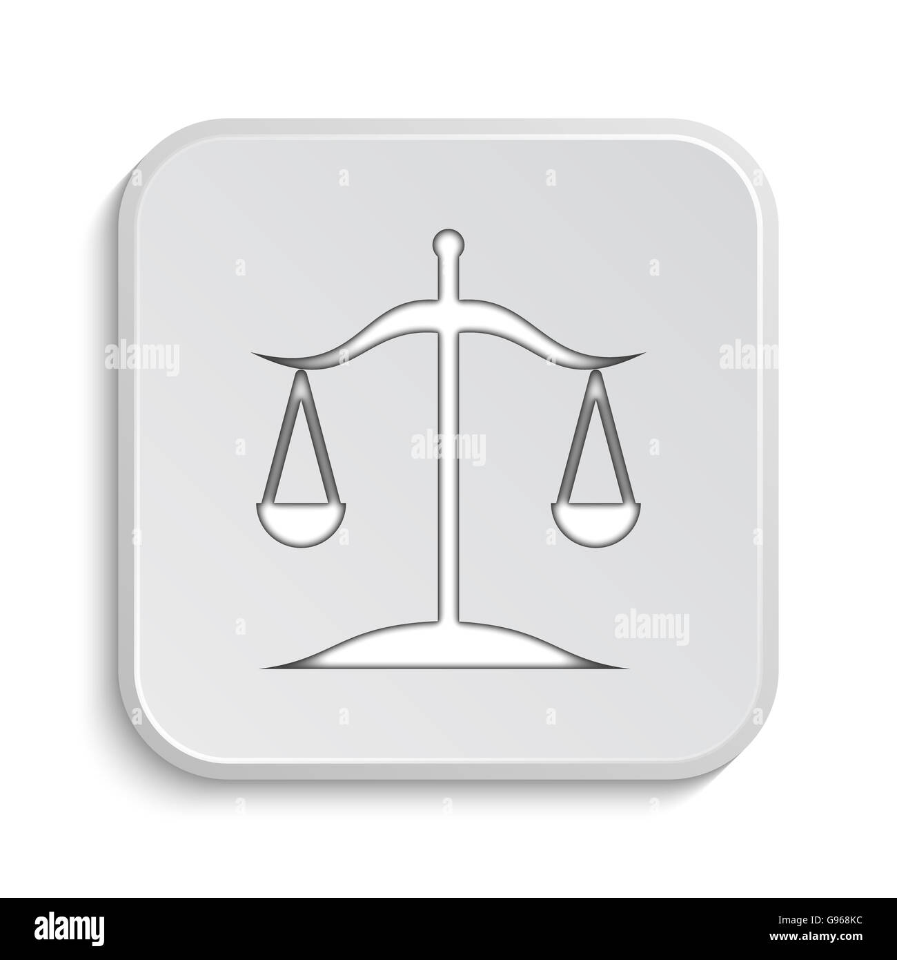 Balance icon. Internet button on white background Stock Photo - Alamy