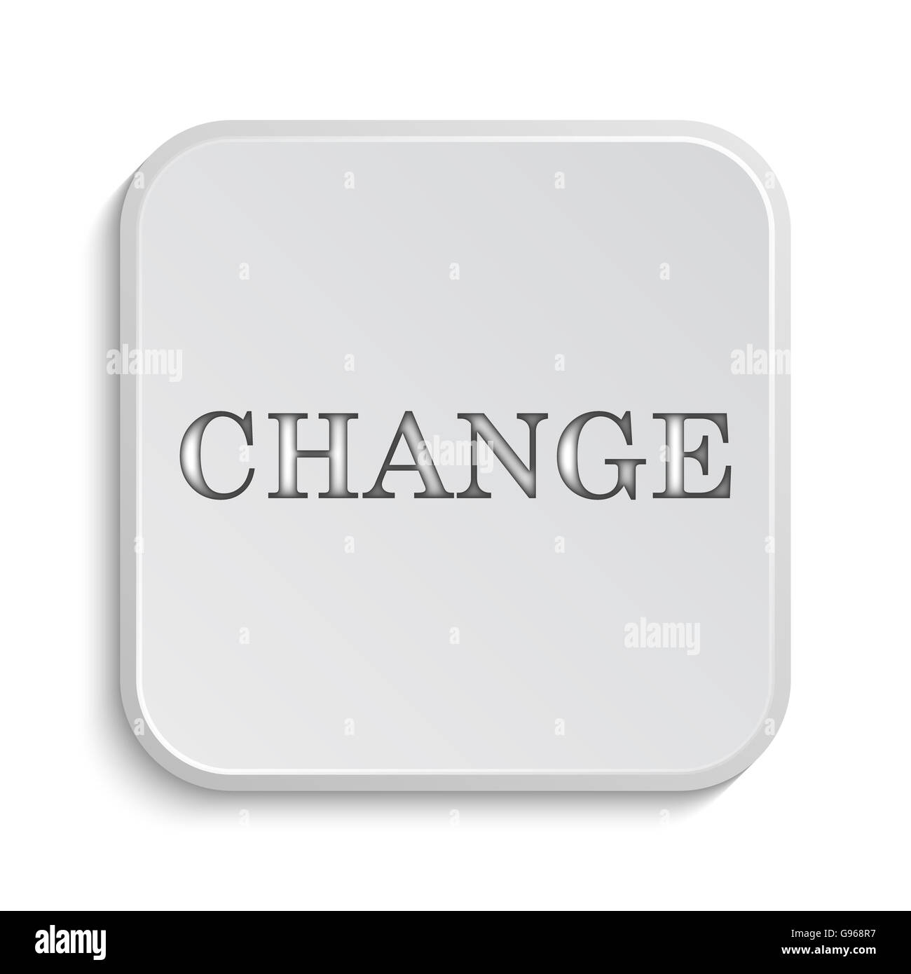 Change icon. Internet button on white background Stock Photo - Alamy