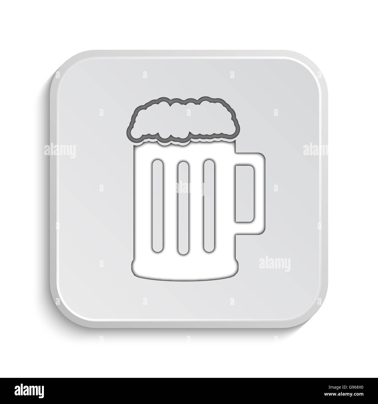 Beer icon. Internet button on white background Stock Photo - Alamy