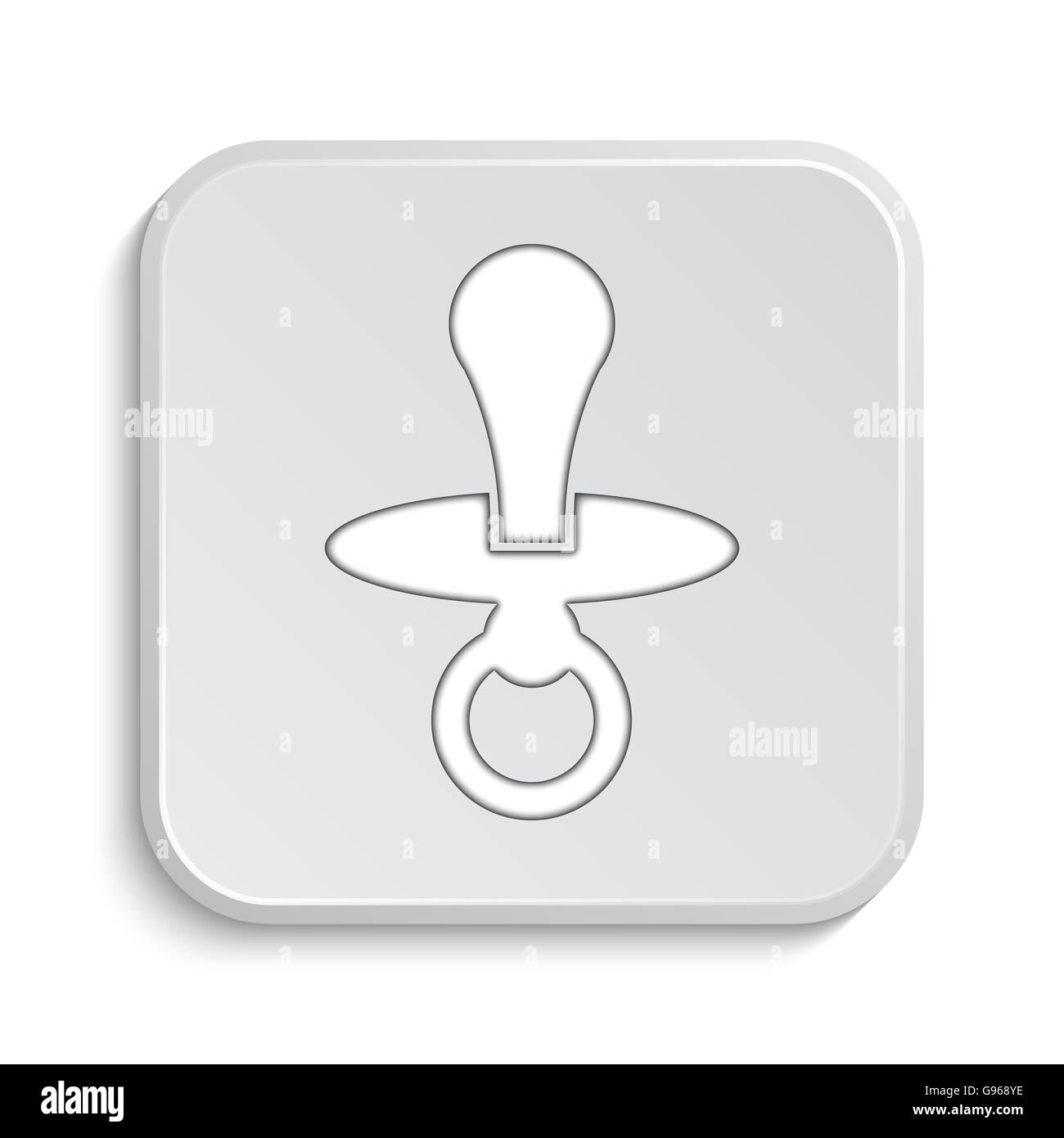 Pacifier icon. Internet button on white background Stock Photo - Alamy