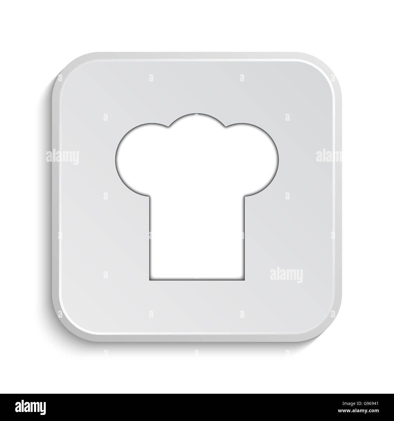 Chef icon. Internet button on white background Stock Photo - Alamy