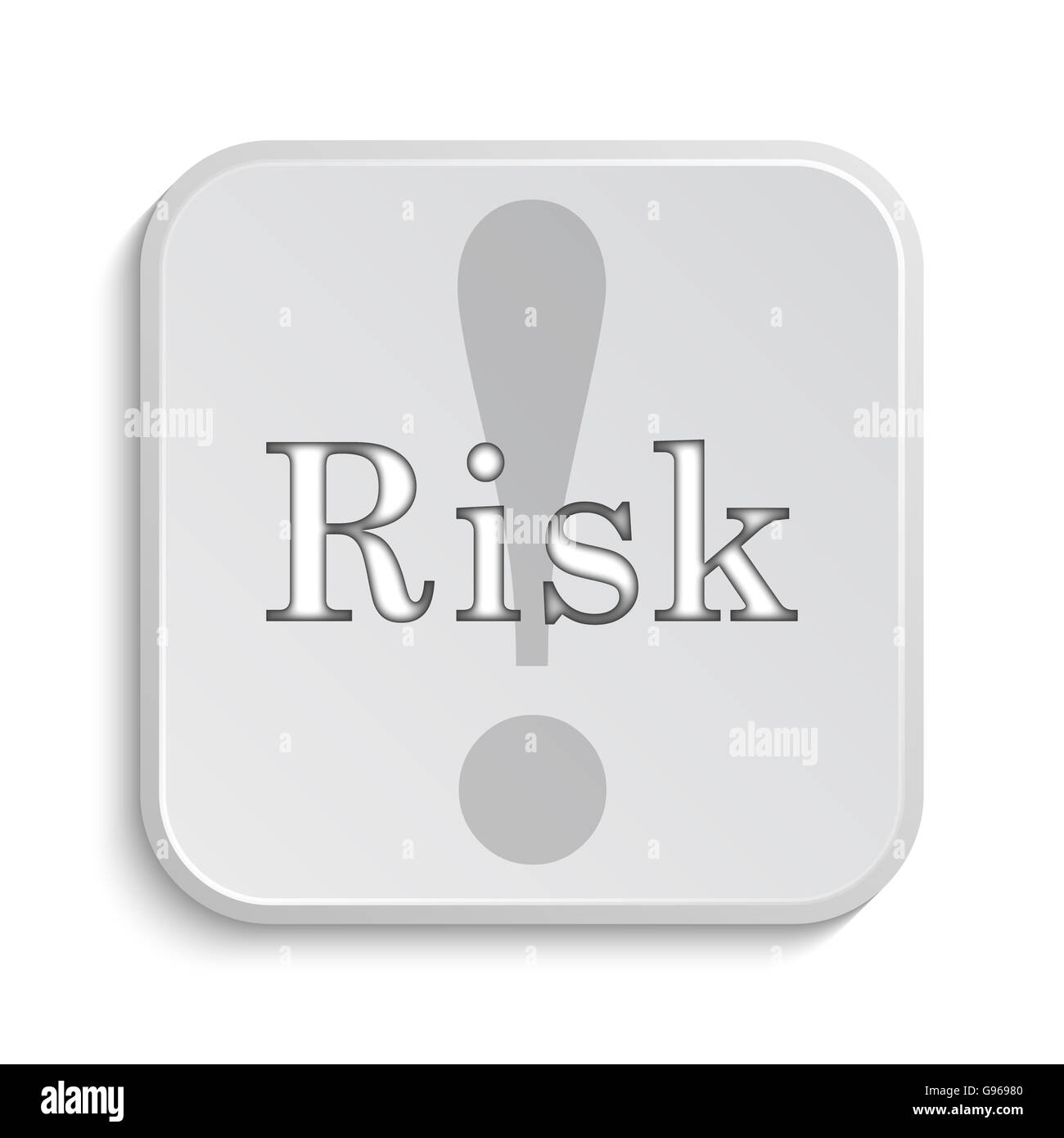 Risk icon. Internet button on white background Stock Photo - Alamy