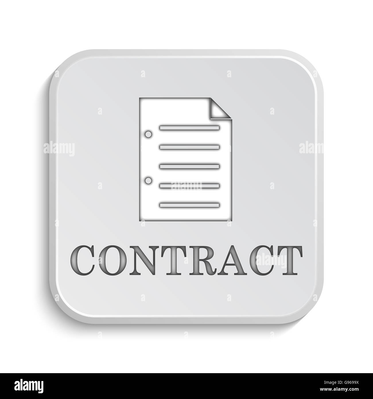 Contract icon. Internet button on white background Stock Photo - Alamy
