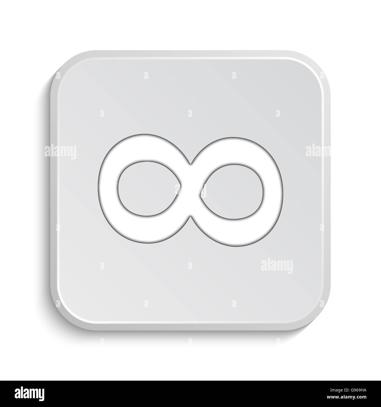 Infinity sign icon. Internet button on white background Stock Photo - Alamy