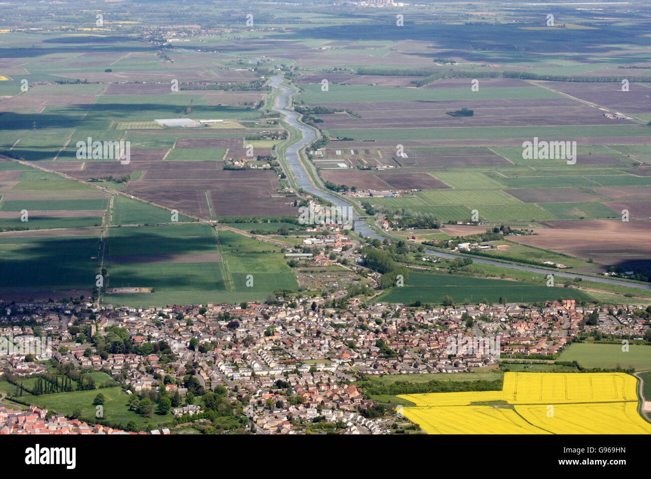 Aerial view of Littleport Stock Photo