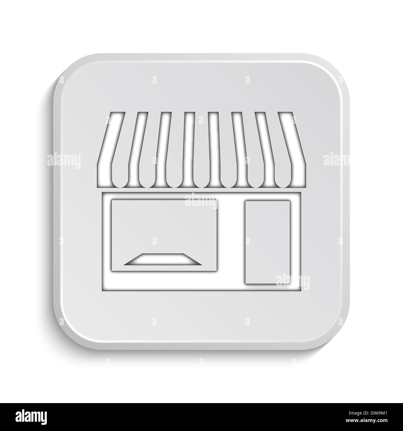 Store icon. Internet button on white background Stock Photo - Alamy
