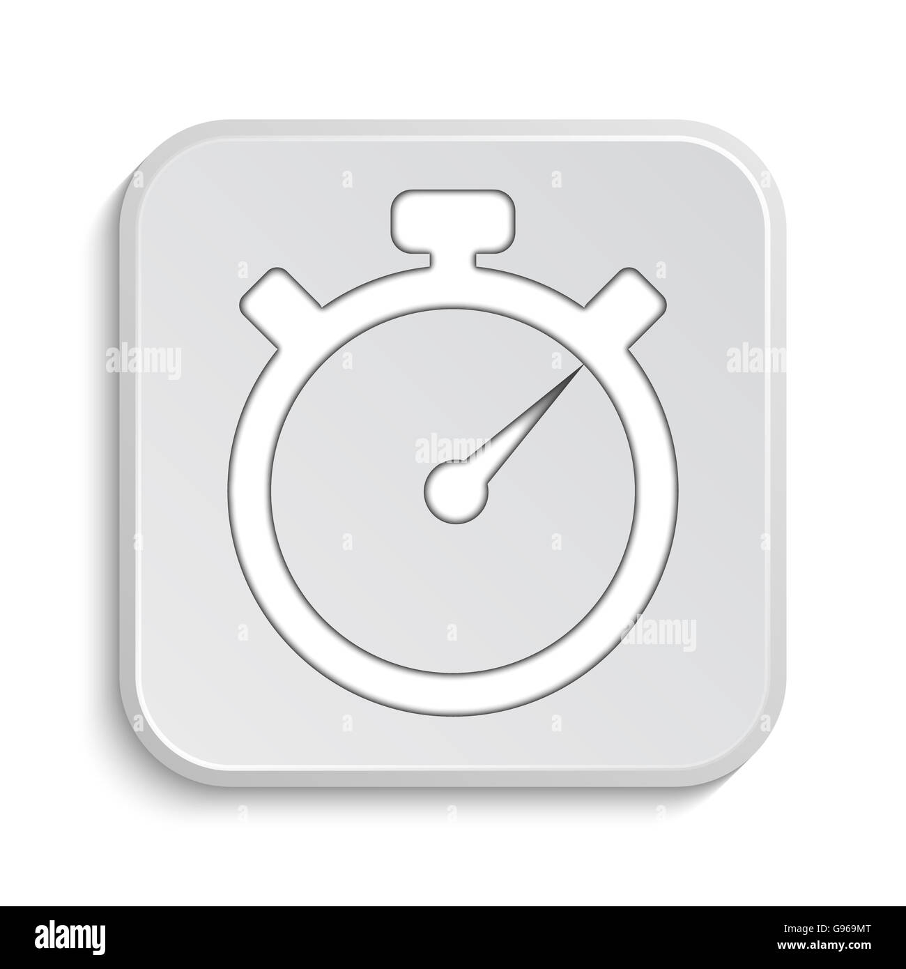 Timer icon. Internet button on white background Stock Photo - Alamy