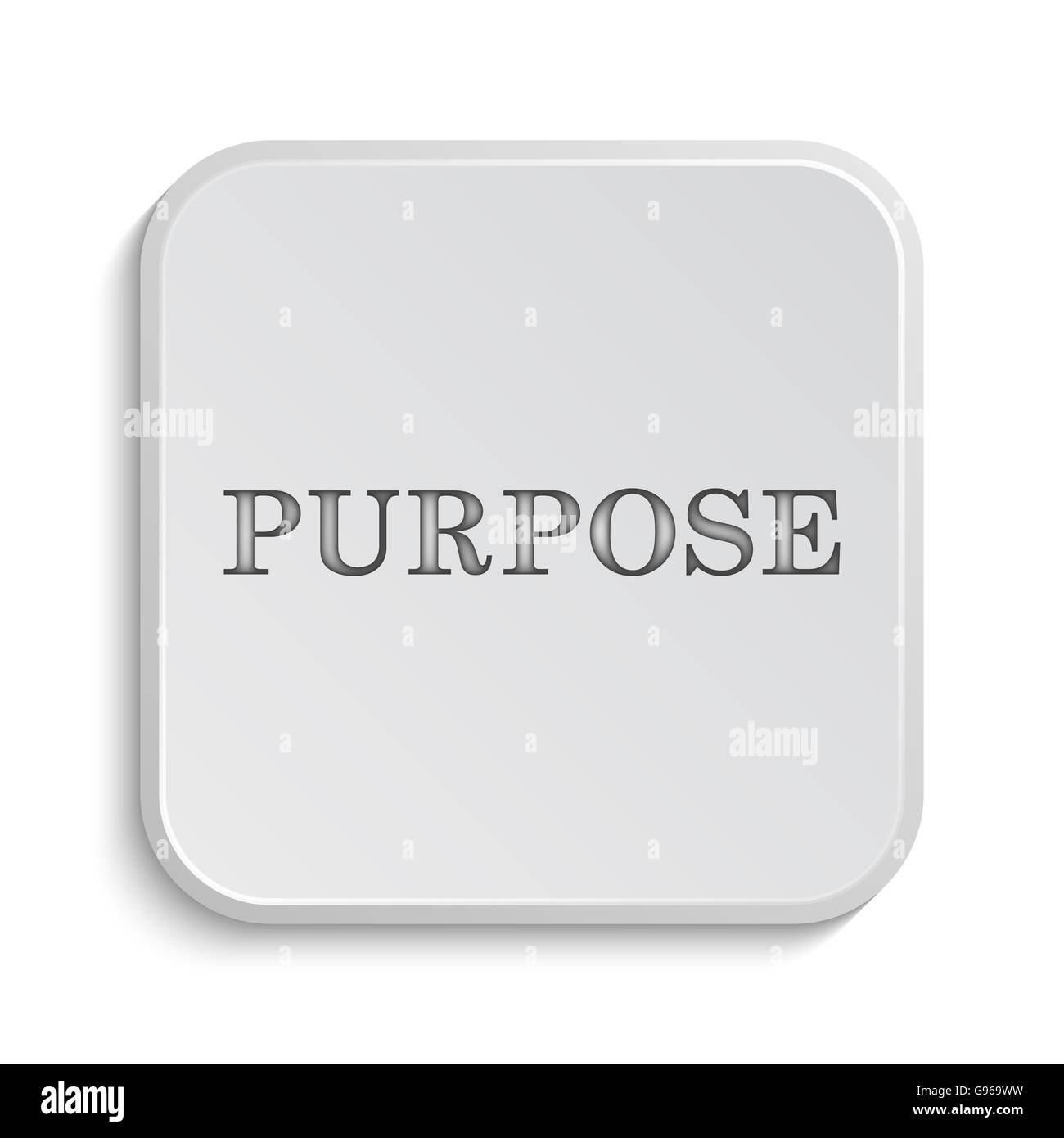 Purpose icon. Internet button on white background Stock Photo - Alamy