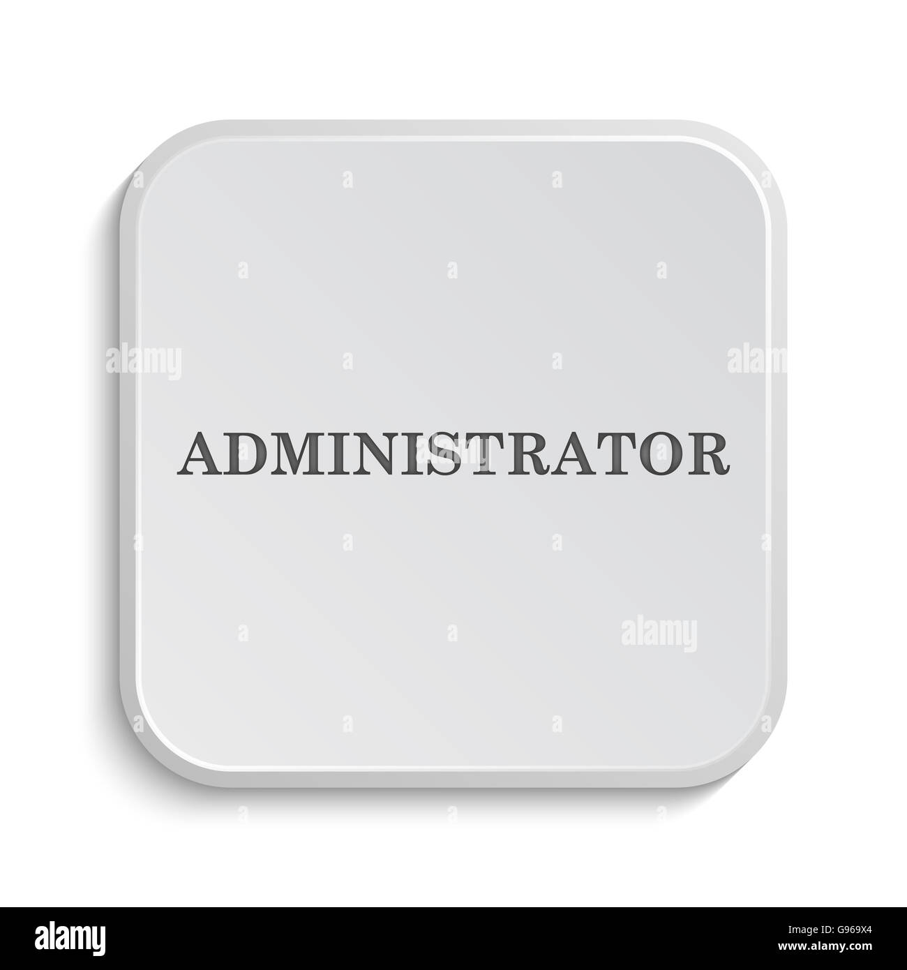 Administrator icon. Internet button on white background Stock Photo - Alamy