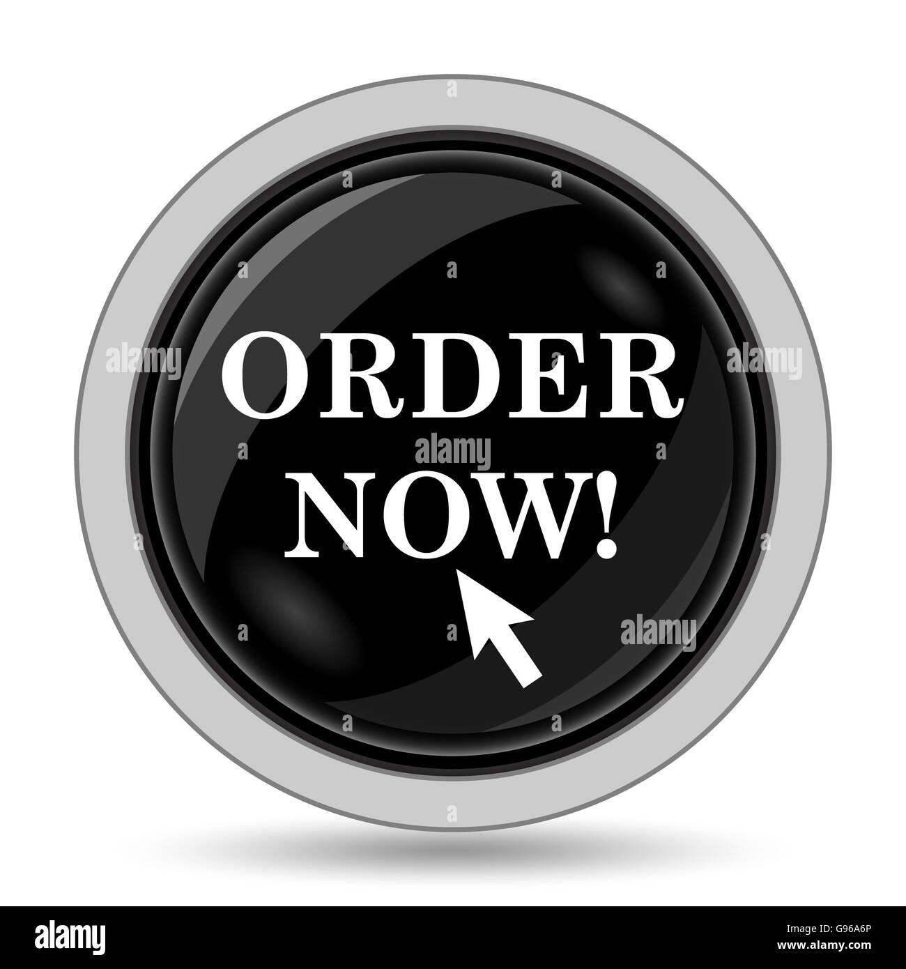 Order now icon. Internet button on white background Stock Photo - Alamy