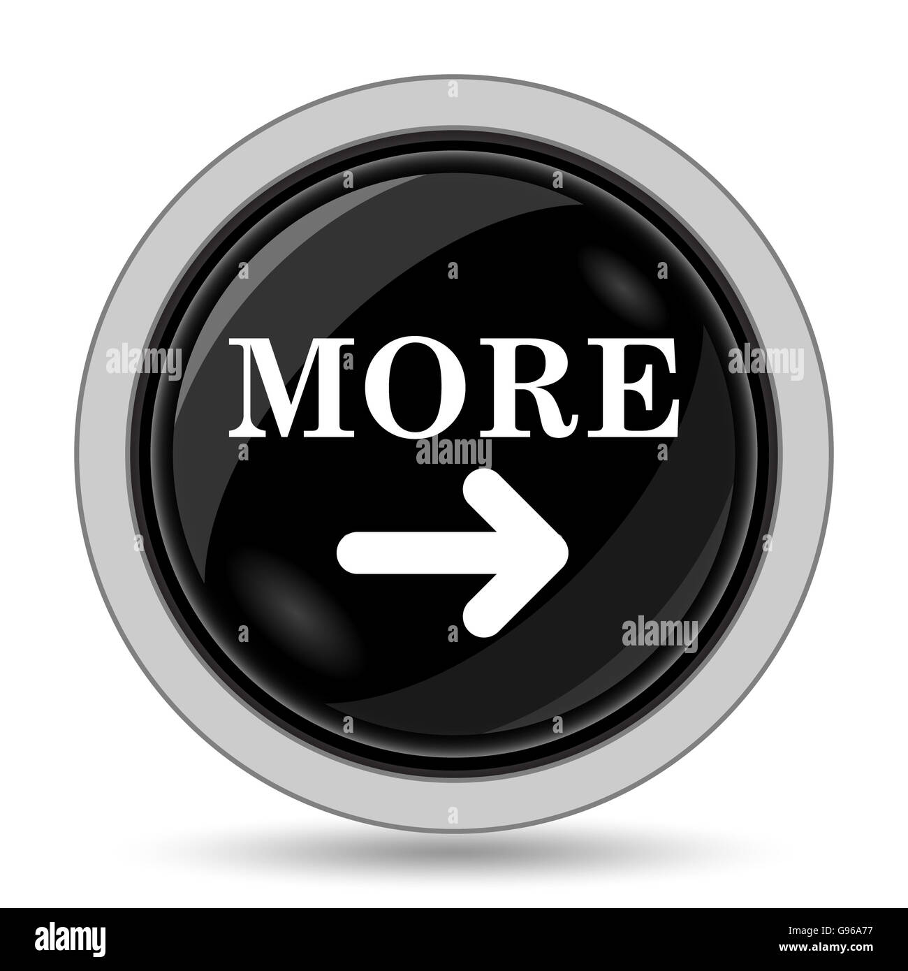 More icon. Internet button on white background Stock Photo - Alamy