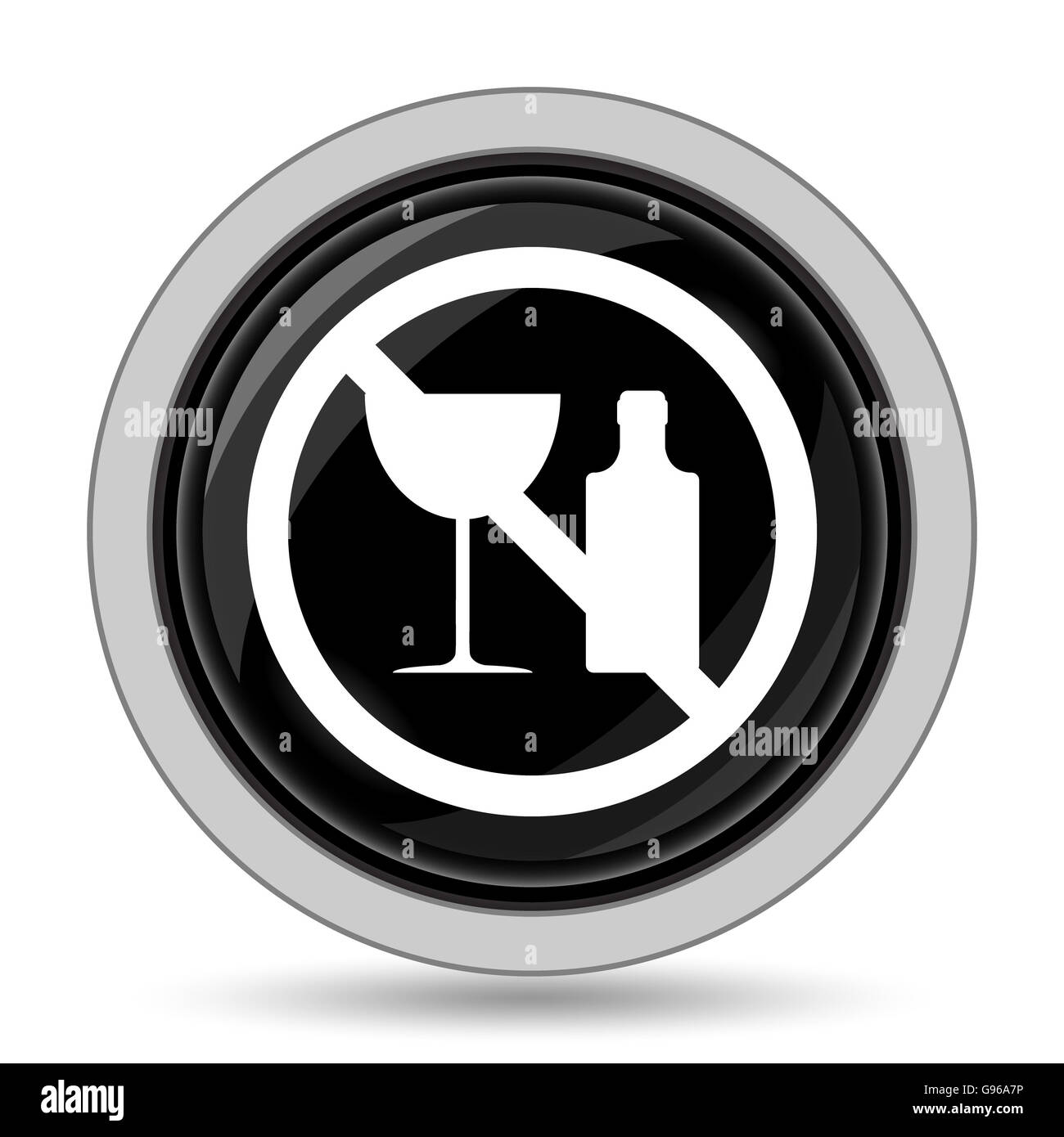 Alcohol ban sign Black and White Stock Photos & Images - Alamy