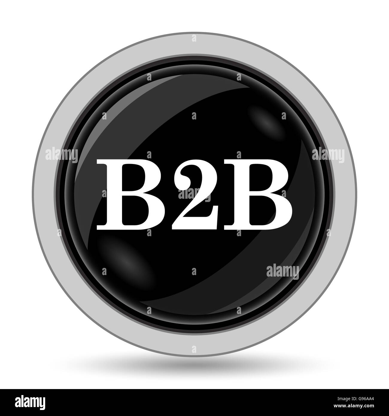 B2B icon. Internet button on white background Stock Photo - Alamy