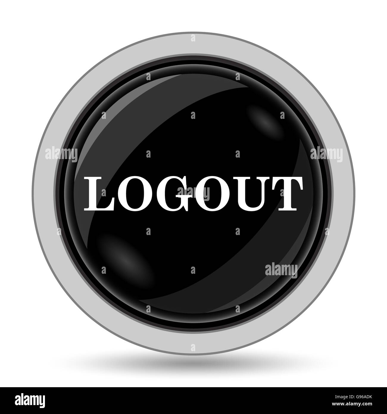 Logout icon. Internet button on white background Stock Photo - Alamy