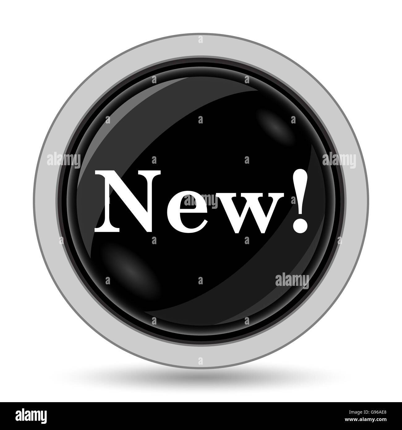 New icon. Internet button on white background Stock Photo - Alamy