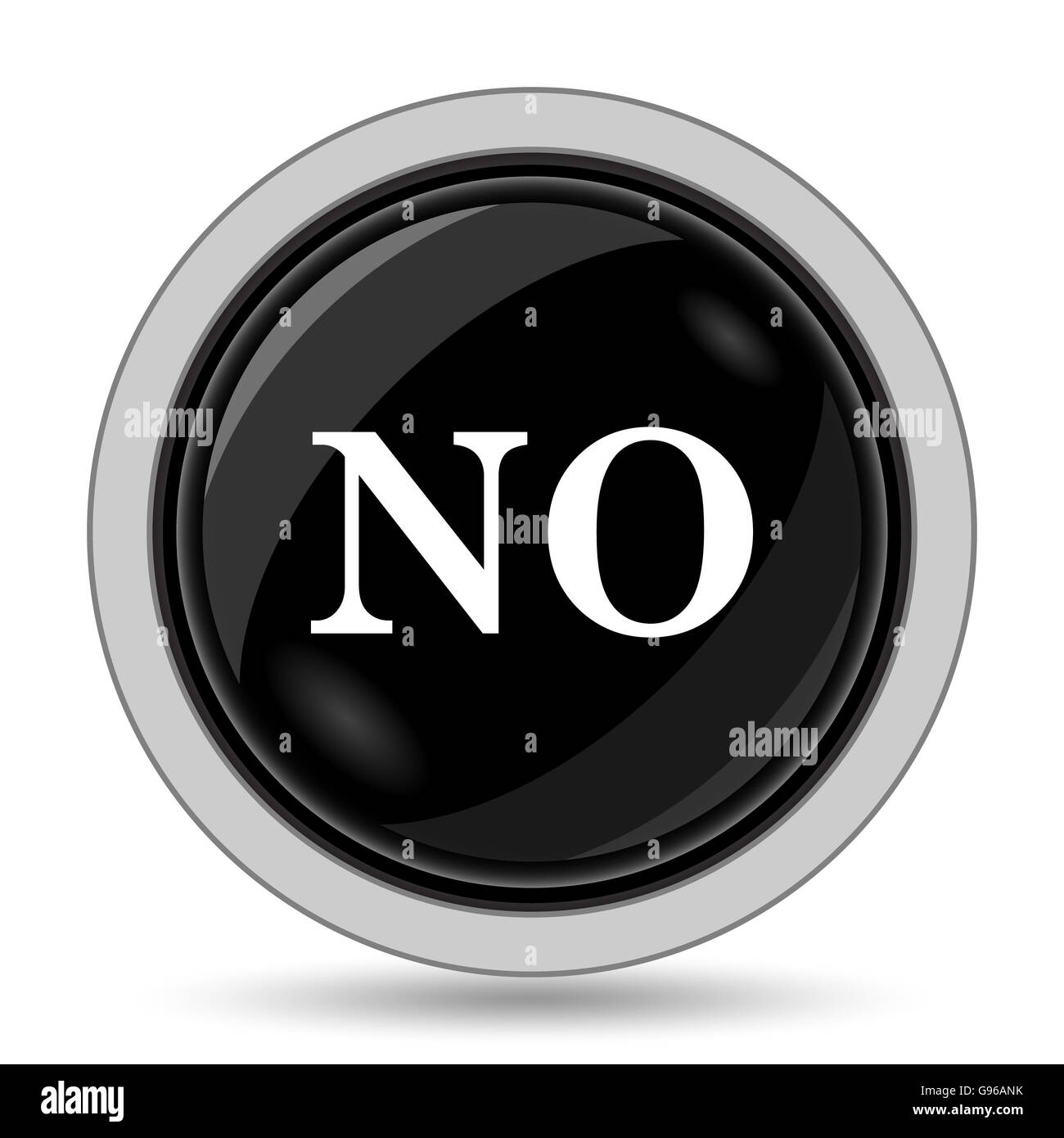 No icon. Internet button on white background Stock Photo - Alamy