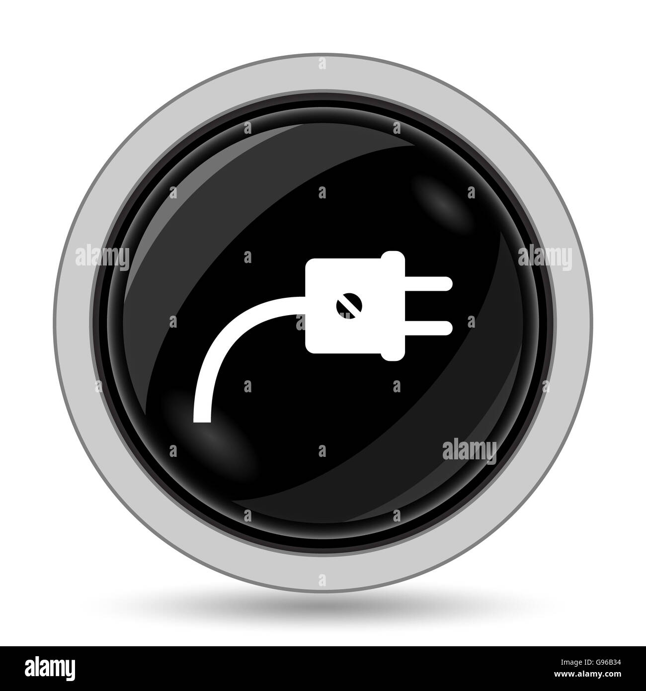 Plug icon. Internet button on white background Stock Photo - Alamy