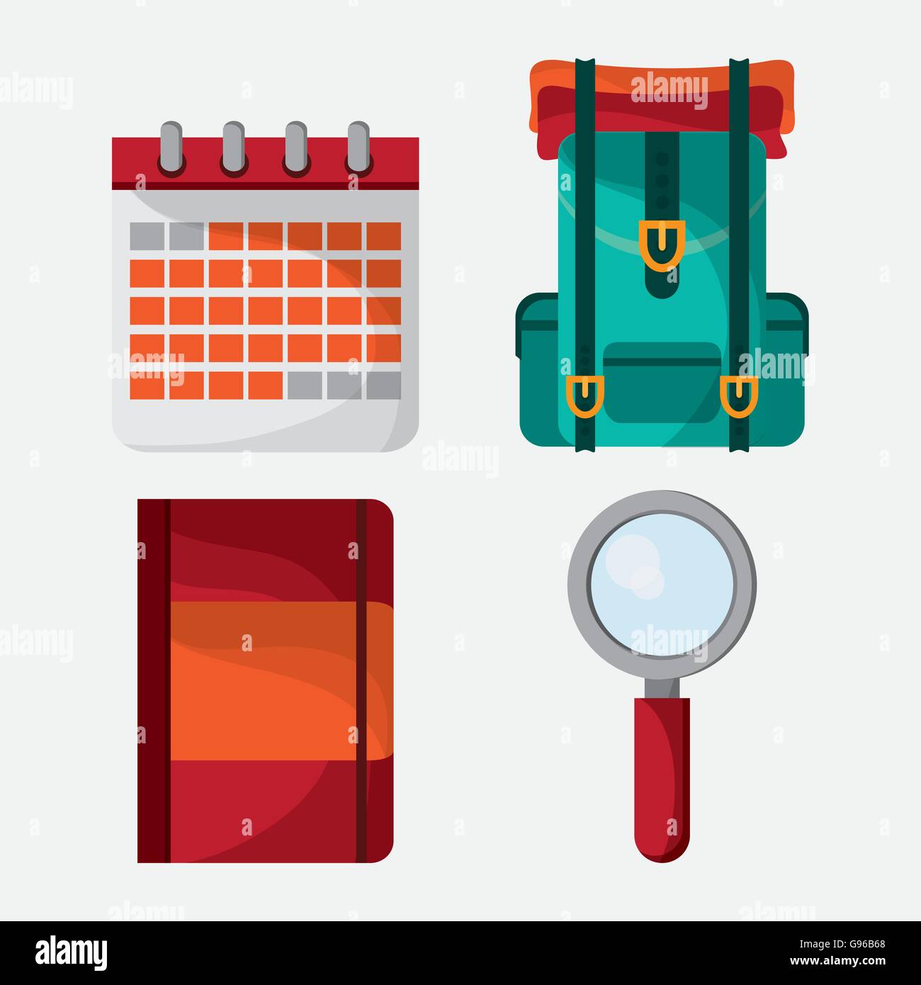 Trip icon set. Time to travel design. Vector graphic Stock Vector Image ...