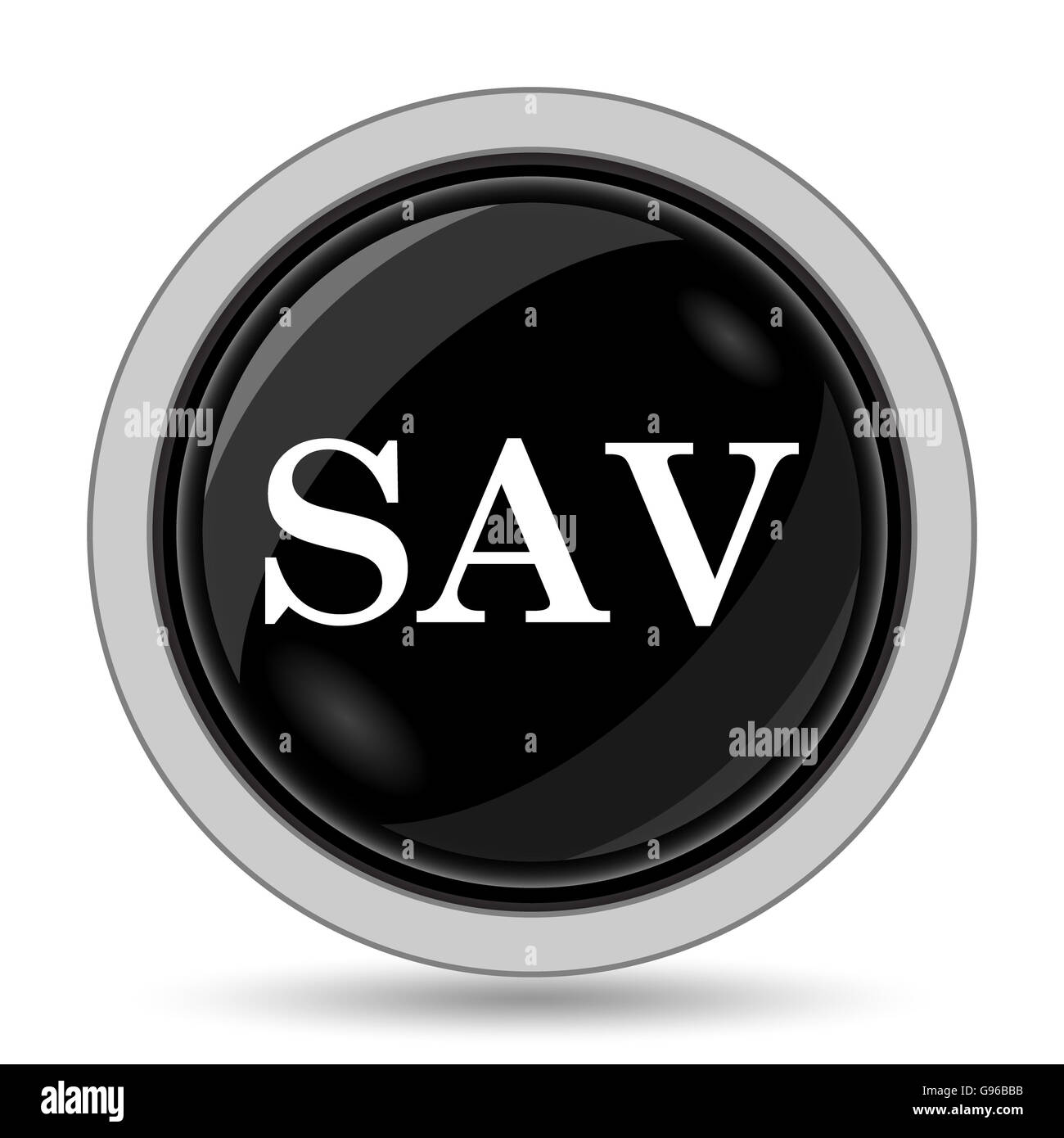 SAV icon. Internet button on white background Stock Photo - Alamy