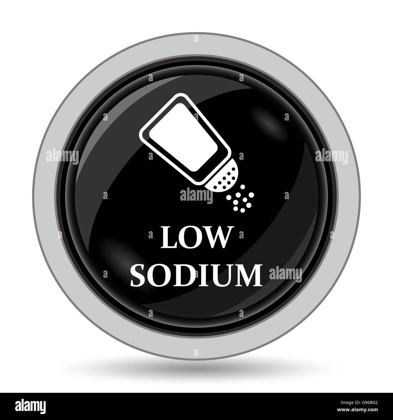 Low sodium icon. button on white background Stock Photo Alamy
