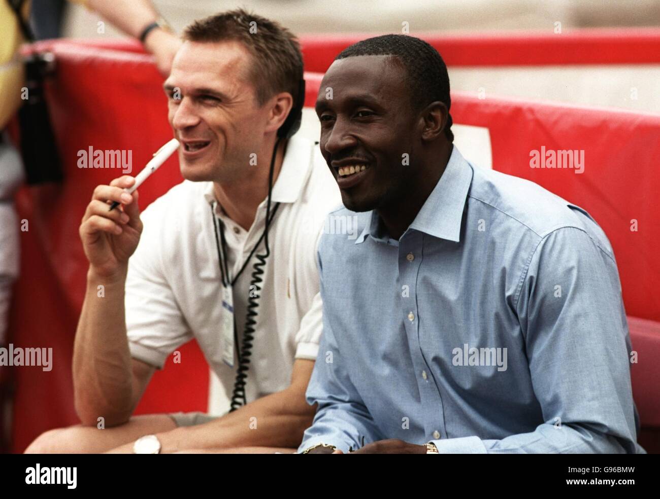 Athletics - AAA Championships and CGU World Championship Trials. Former athlete & TV presenter Linford Christie Stock Photo