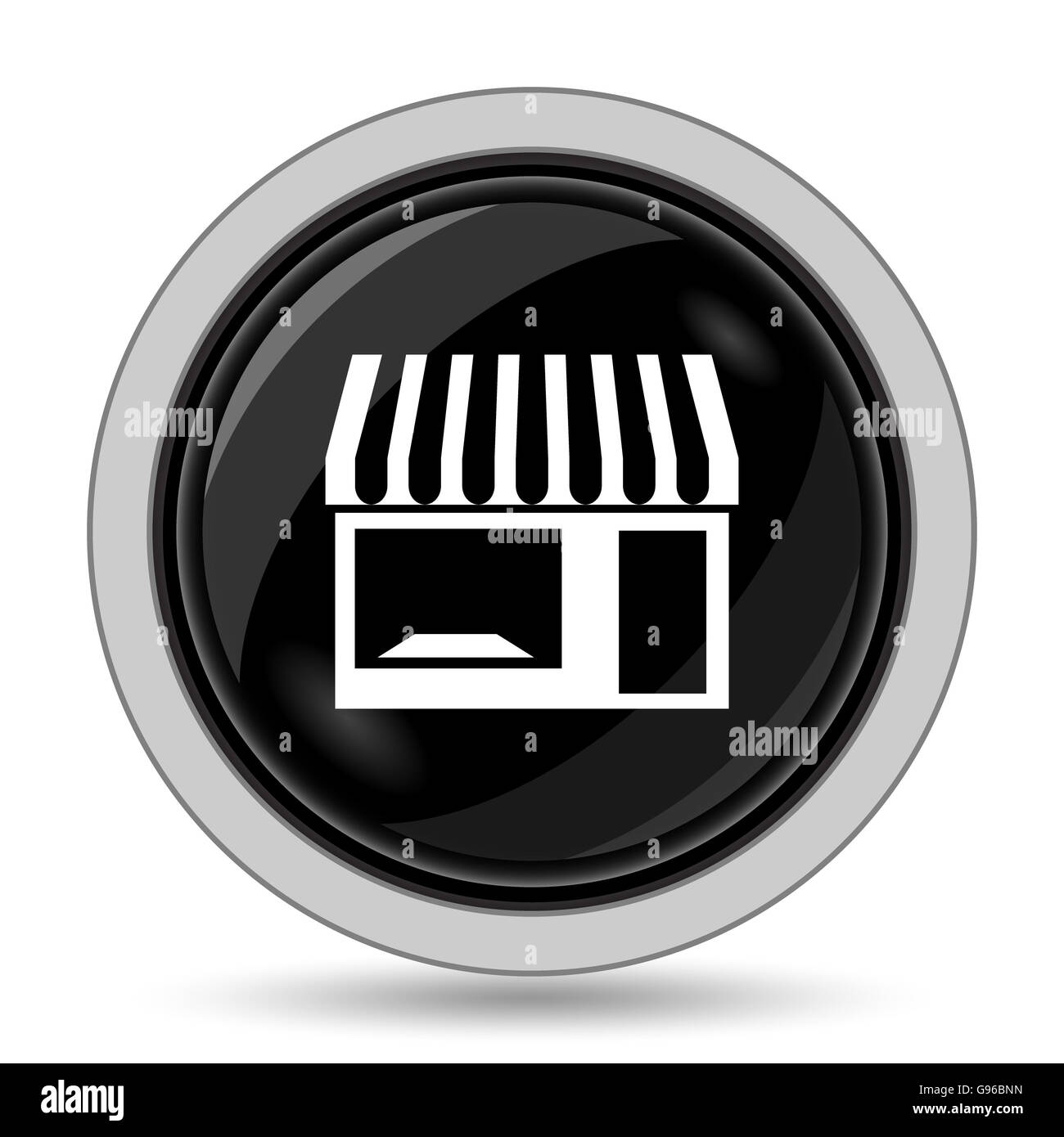 Store icon. Internet button on white background Stock Photo - Alamy