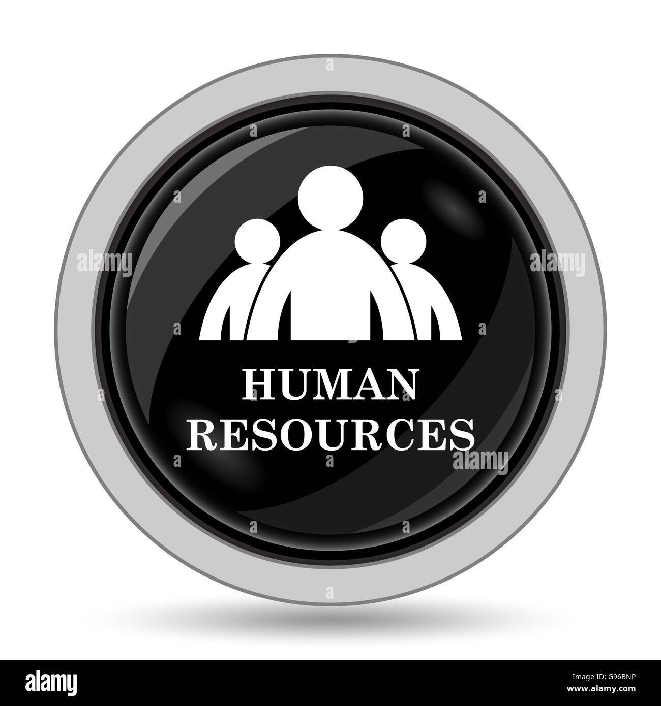 Human Resources icon. Internet button on white background Stock Photo ...