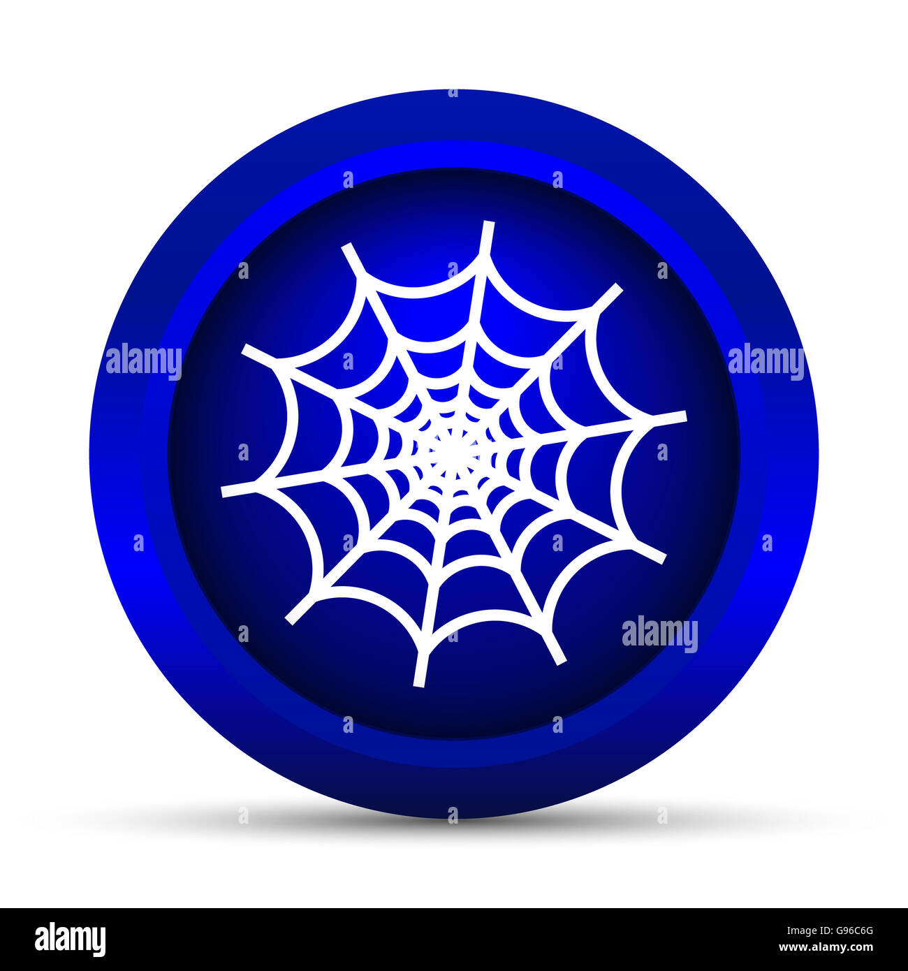 Spider web icon. Internet button on white background Stock Photo - Alamy