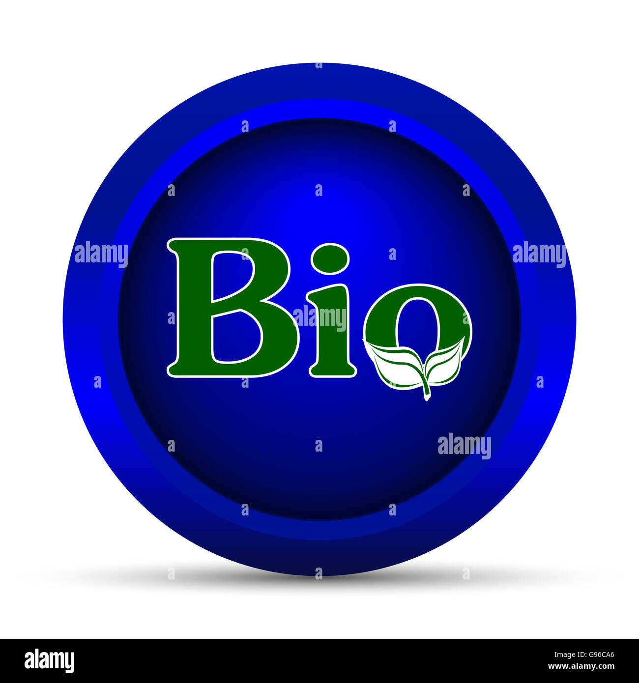 Bio icon. Internet button on white background Stock Photo - Alamy