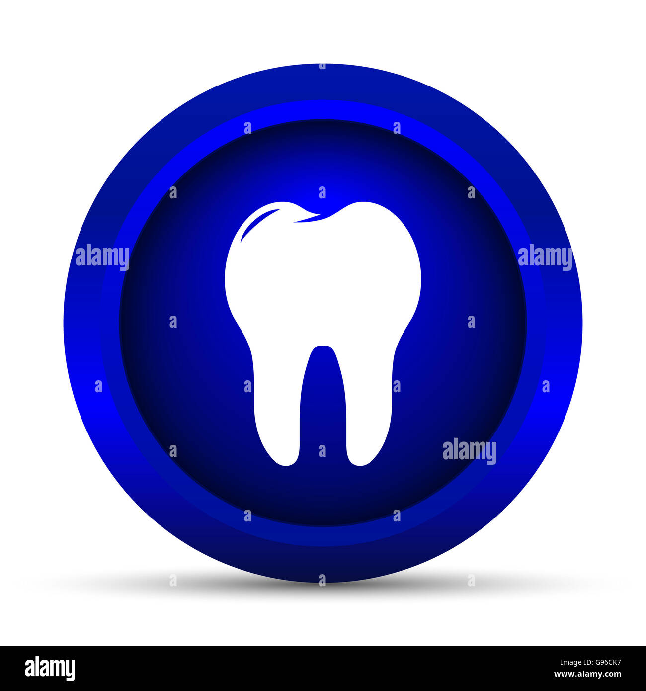 Tooth icon. Internet button on white background Stock Photo - Alamy