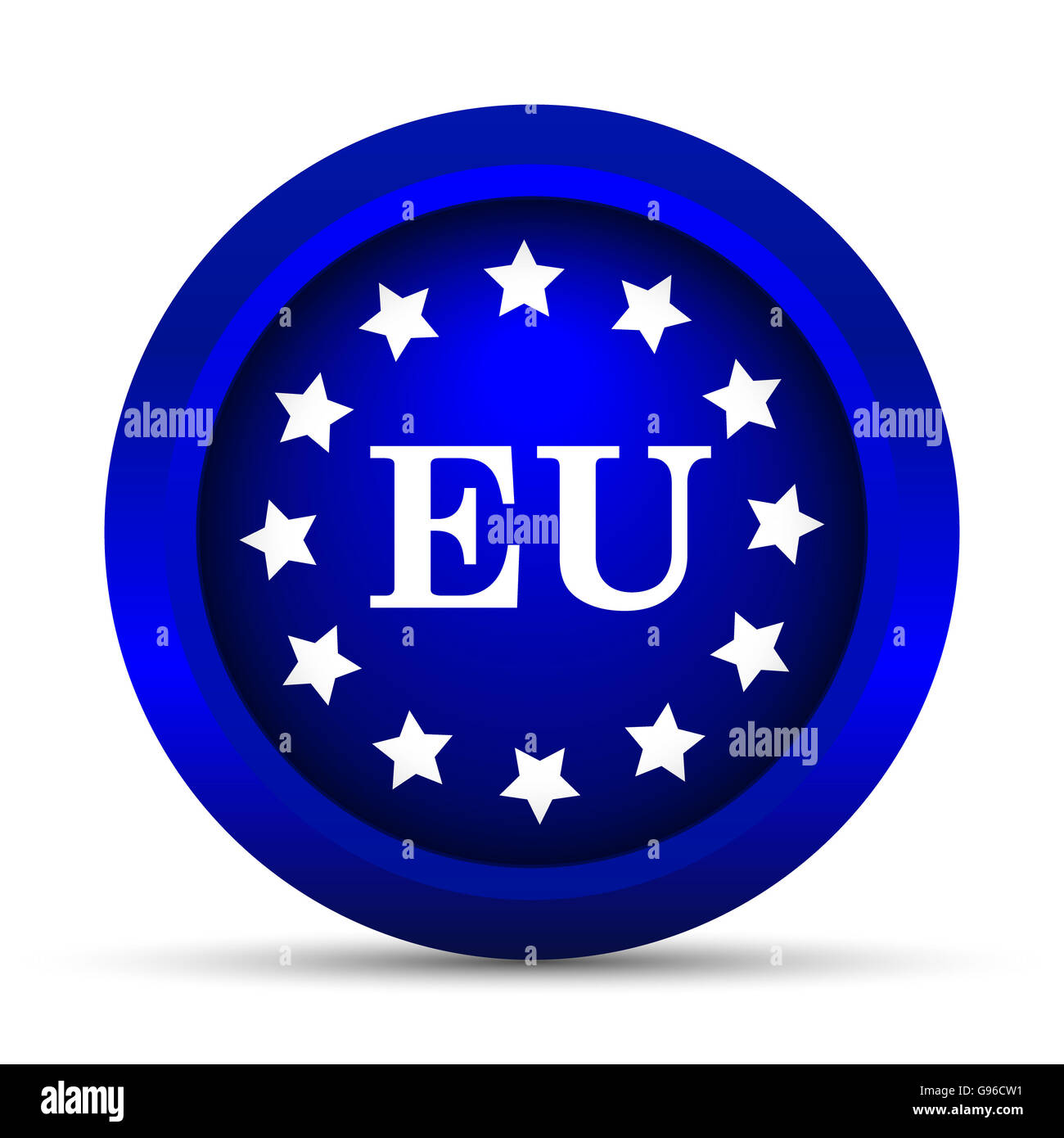European union icon. Internet button on white background Stock Photo ...
