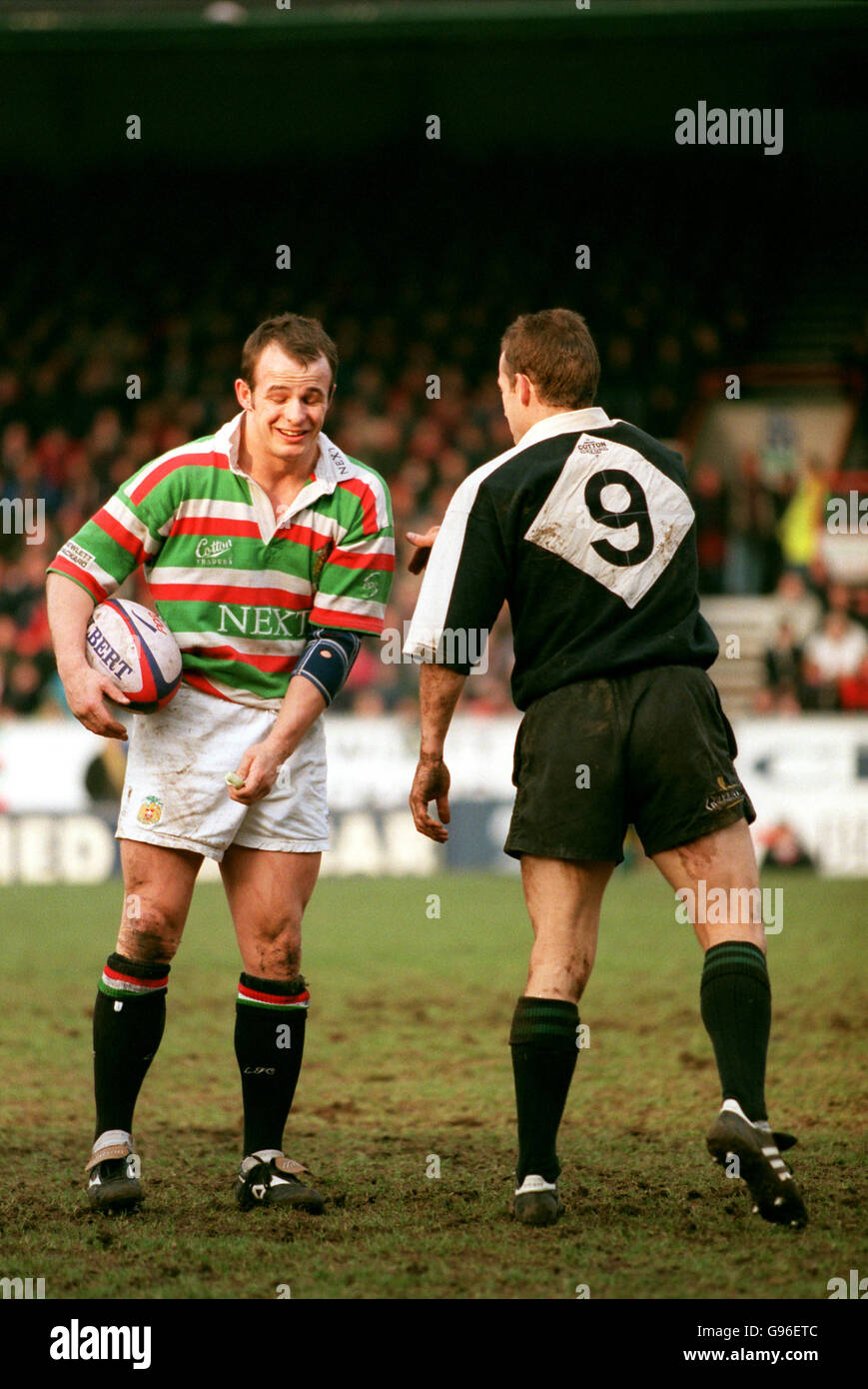 Leicester tigers chats with kevin putt hi-res stock photography and images 