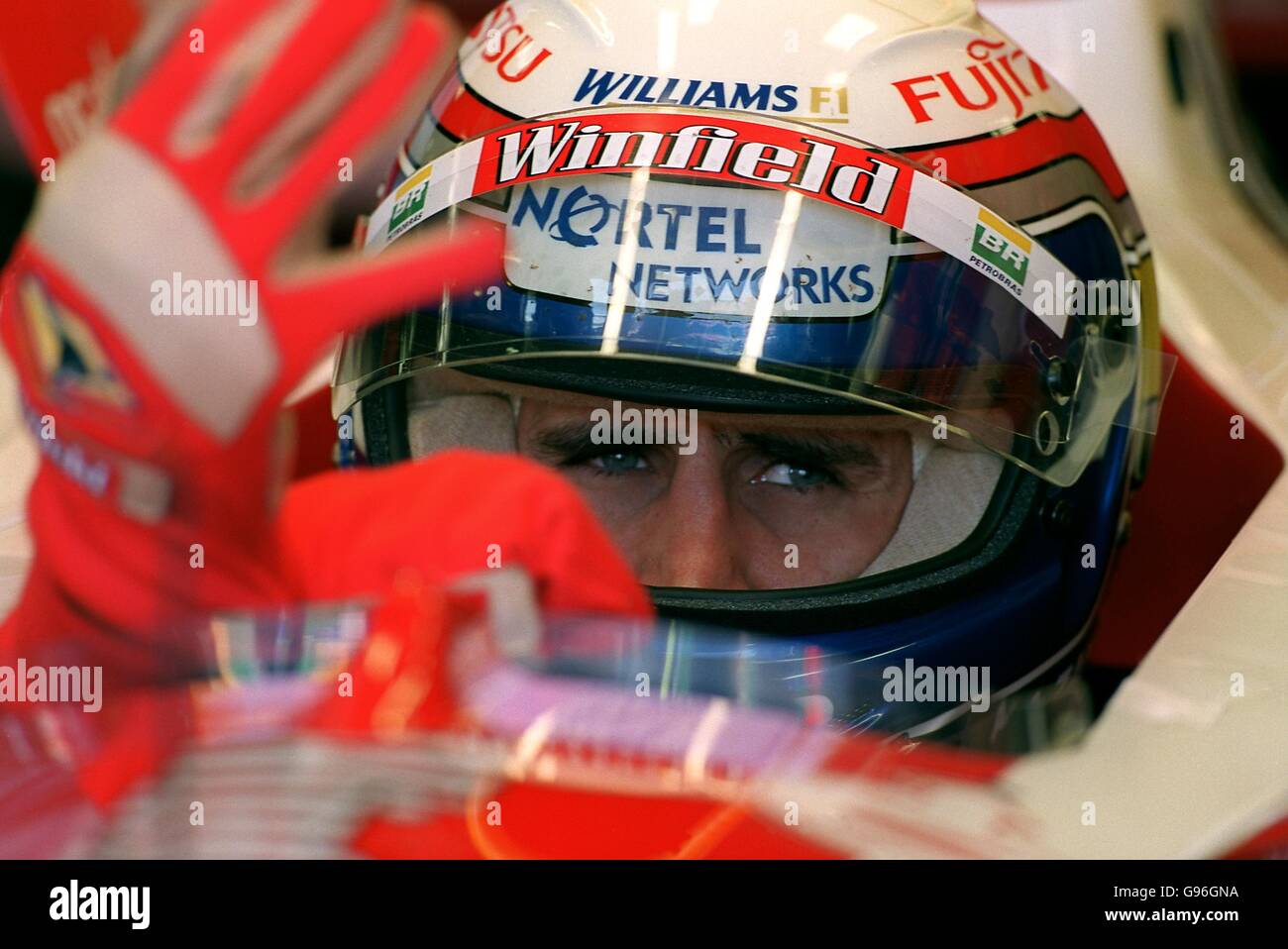 Formula One Motor Racing - Australian Grand Prix - Practice. Alex Zanardi of Williams gets ready for a practice session Stock Photo