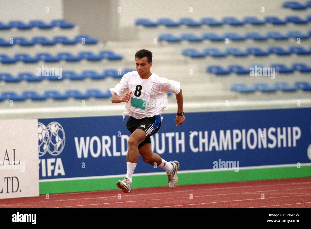 Soccer FIFA World Youth Championships Referees Testing. A referee undergoing his fitness