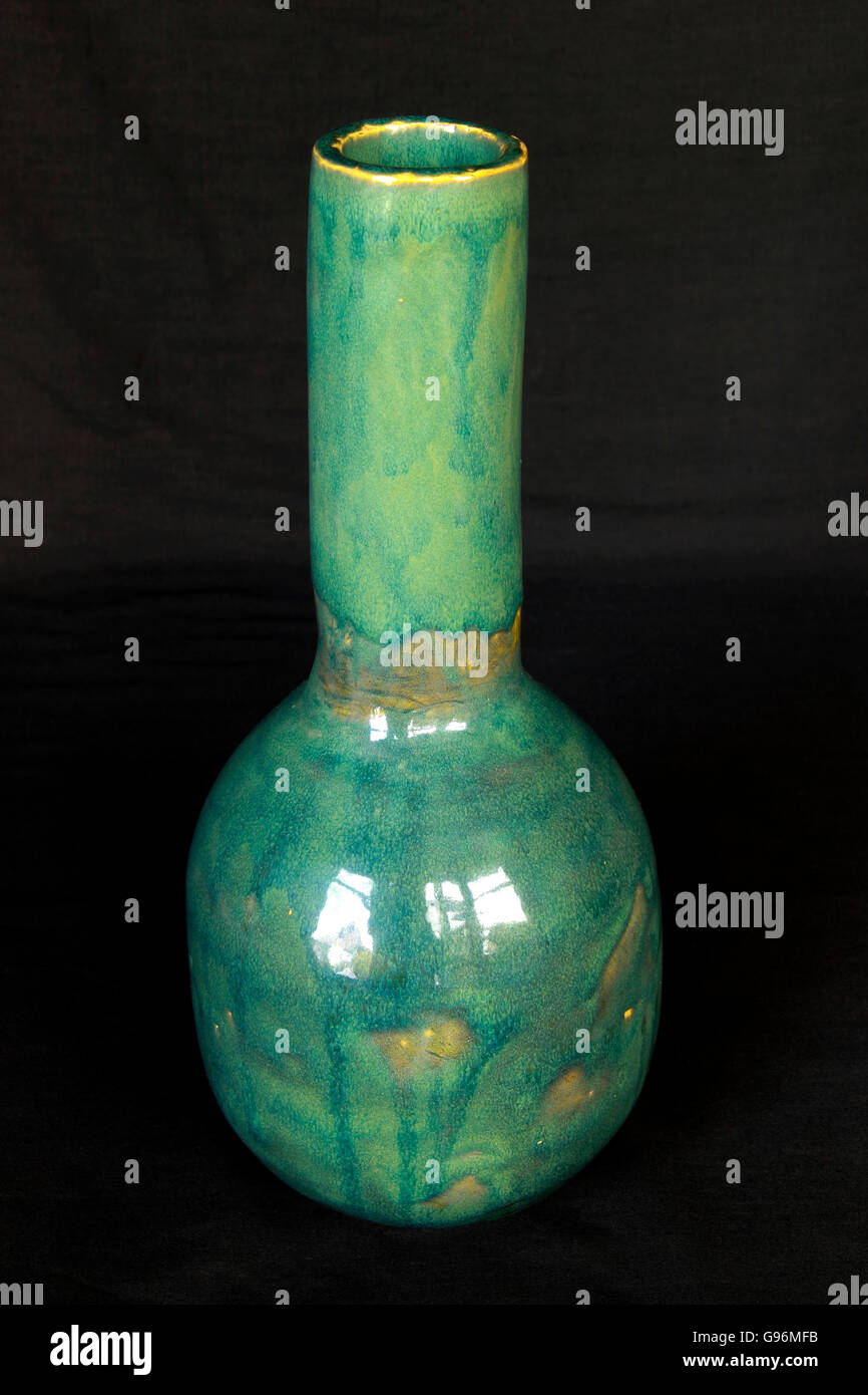Ceramic pot pottery green glazed pot Stock Photo Alamy
