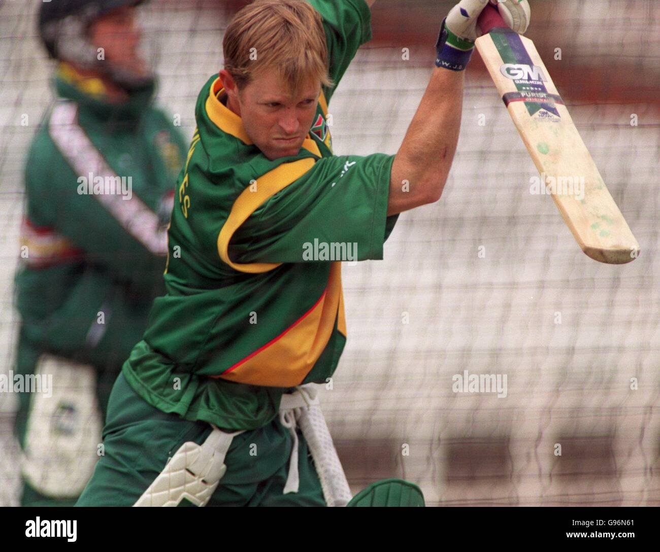 South Africa's allrounder Jonty Rhodes in action during net practice at Trent Bridge Stock Photo