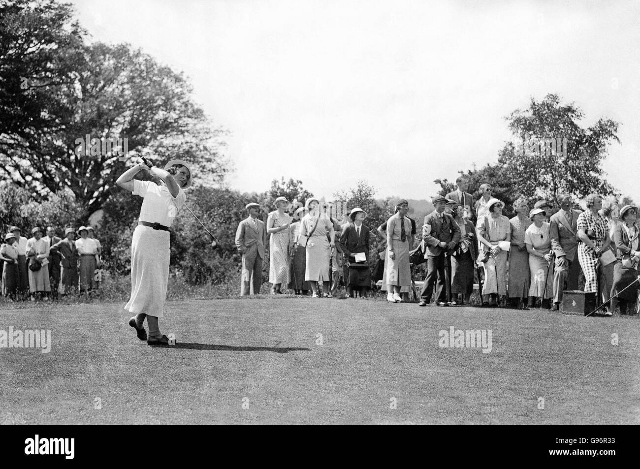 Golf - Women's Golf - England v France - Simone Thion de la Chaume - 1930 Stock Photo