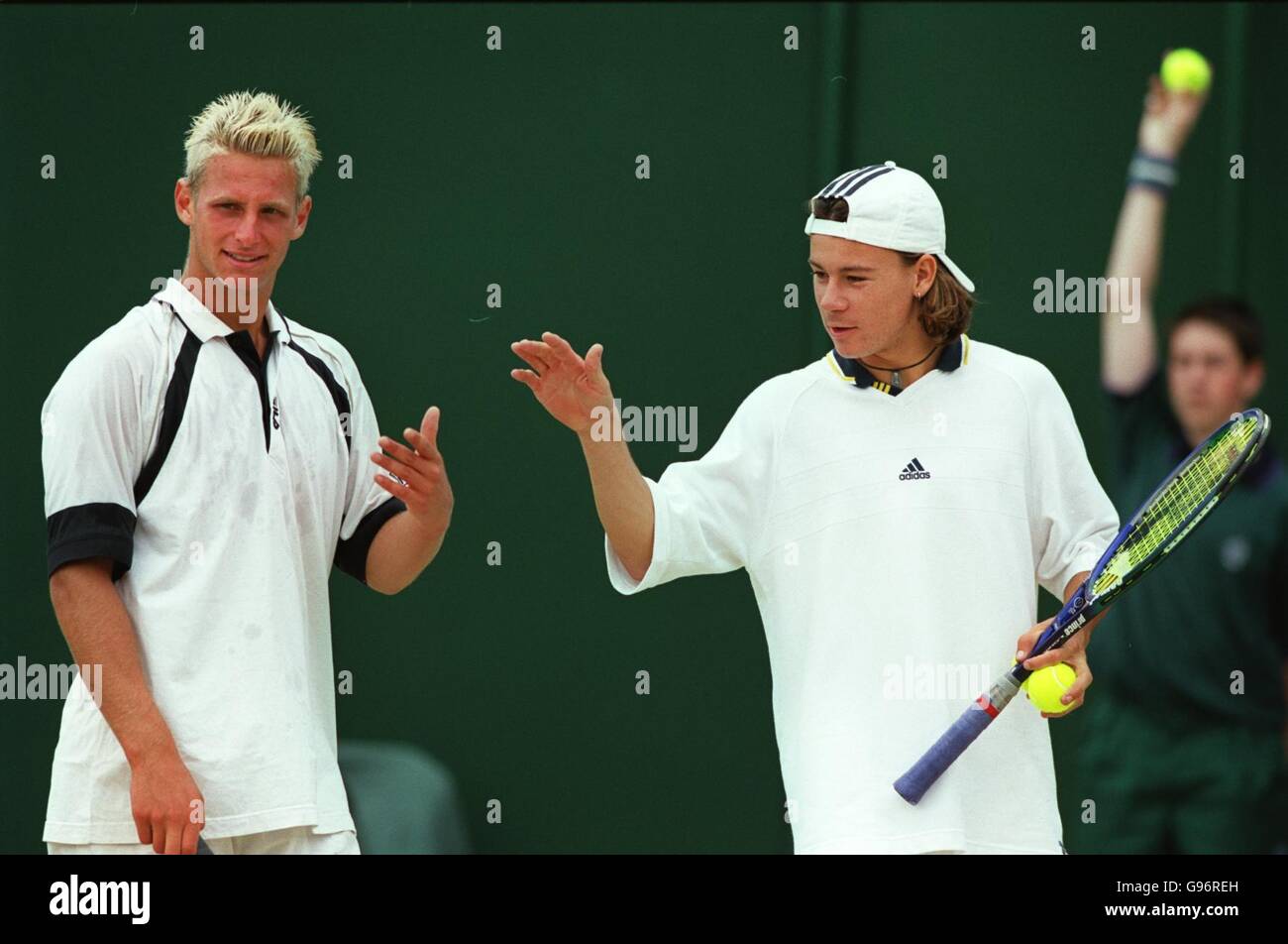 Tennis - Wimbledon Championships - Junior Boys Doubles - Final - G. Corcia  and D. Nalbandian v L. Childs and S. Dickson Stock Photo - Alamy